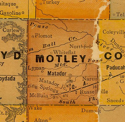 TX Motley County 1920s Map