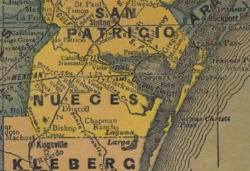 TX Nueces County 1940s Map