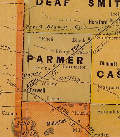 TX - Parmer County 1920s  map