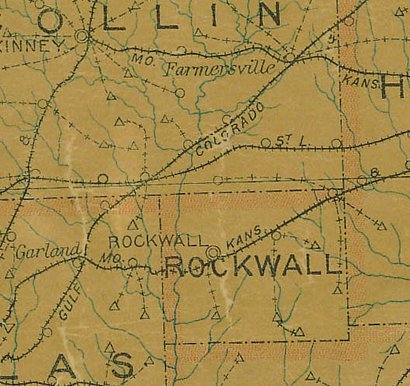 TX  Rockwall County 1907 postal 