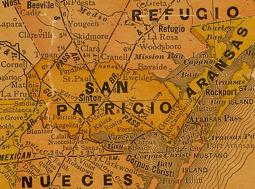 TX San Patricio County 1920s Map