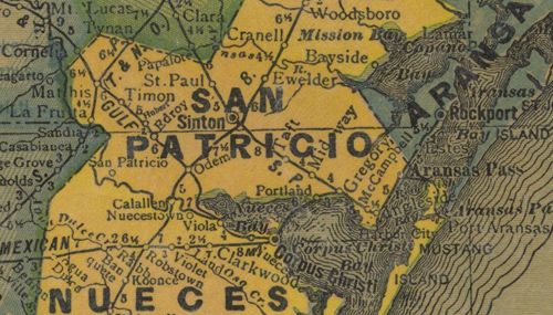 TX San Patricio County 1940s Map