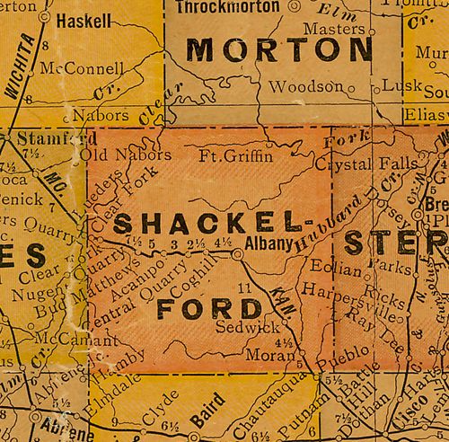 TX Shackelford County 1920s map
