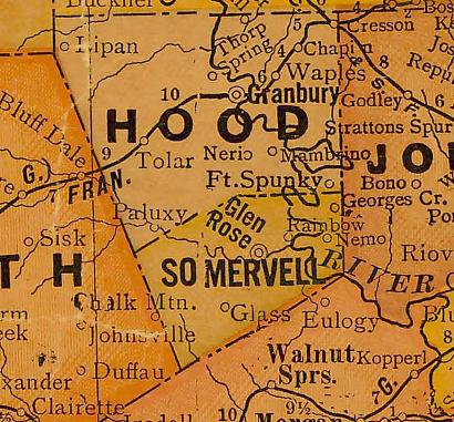TX Somervell County 1920s Map