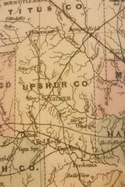 Upshur County TX 1873 Map
