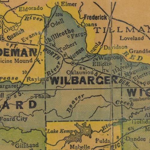 TX Wilbarger County 1940s Map