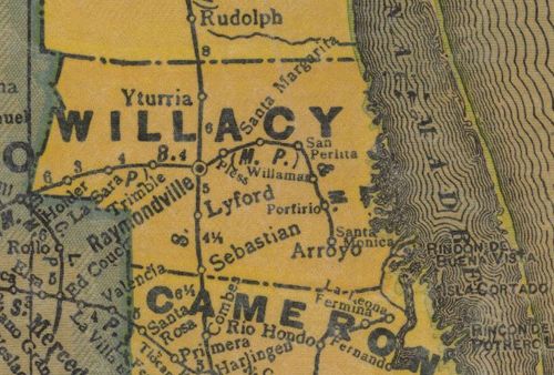 TX Willacy  County 1940s Map
