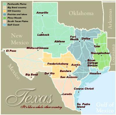 maps of texas with cities. Texas Regional Map