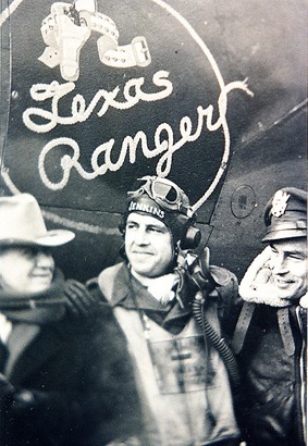 Prof. James Frank Dobie with his Stetson, Col, Jack Jenkins , and Texas Ranger