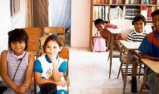 students in new classroom