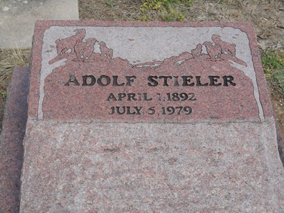 TX -  Adolf Stieler tombstone in Comfort Cemetery