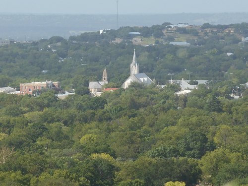 Fredericksburg TX Christian Durst Marker on top of Cross Mountain 