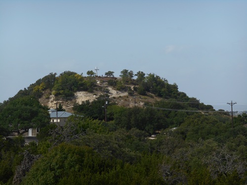 Fredericksburg TX Cross Mountain from a distance 