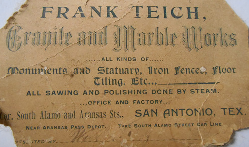 Frank Teich business card 