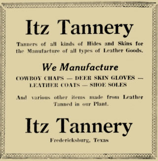 Fredericksburg TX - Itz Tannery Ad 