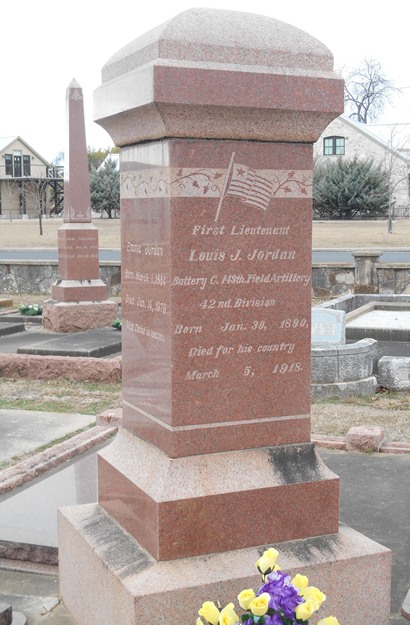 Louis Jordan Tombstone in Der Stadt Friedhof in Fredericksburg, TX