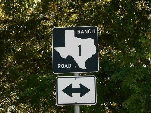 TX - Ranch Road 1 Road Sign