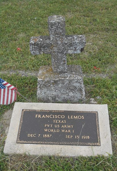 Kerrville County TX WWI hero Francisco Lemos' Grave 