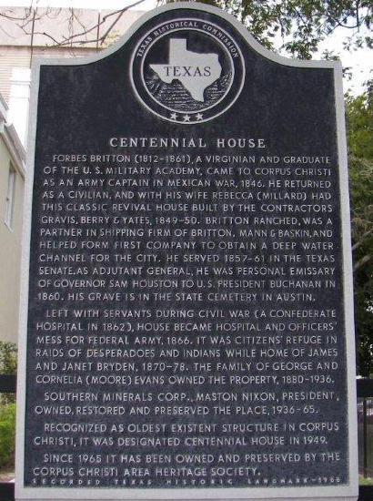 TX - Centennial House Historical Marker, Corpus Christi