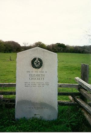 Elizabeth Crockett Home Site Texas Centennial Marker, Granbury TX
