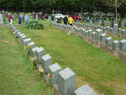 Titanic graves in Fairview Lawn Cemetery, Halifax, Canada