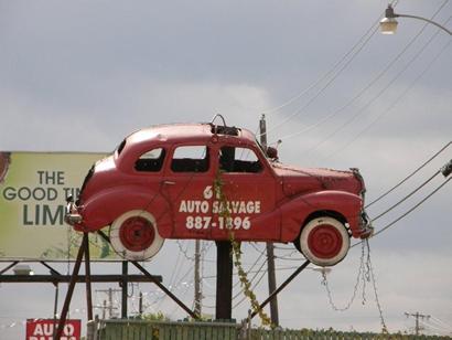 MS Greenville - Auto Salvage, Elevated auto with sunroof