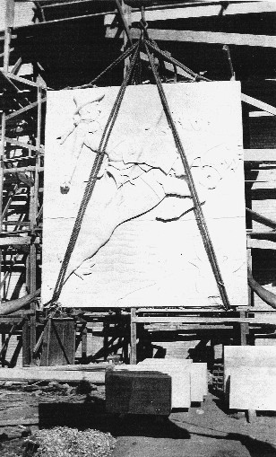 Will Rogers Coliseum cowboy relief, Fort Worth TX 1936 photo