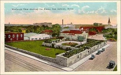 Alamo grounds, San Antonio, TX - Bird's eye view 