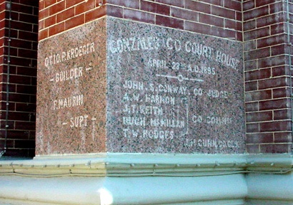 TX - Gonzales County Courthouse cornerstone