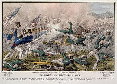 Battle of Churabusco etching