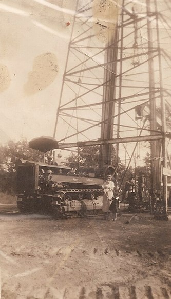 East Texas oil field derrick, 1937