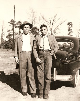 Brothers-in-law with 1949 Ford
