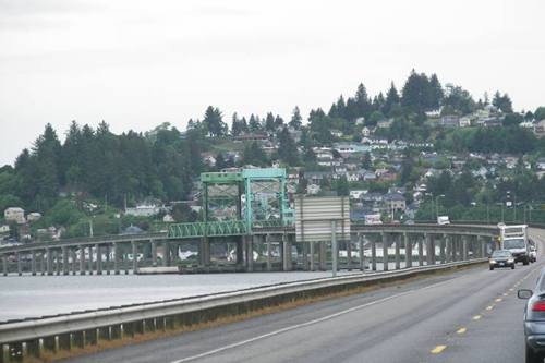 Young's Bay Lift Bridge from Astoria Oregon to Warrenton