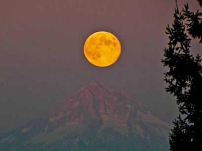 Blue moon over Mt Hood