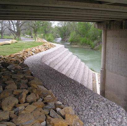 Luling Texas Zedler's Mills retaining alls and San Marcos  River view