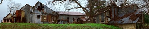 Luling Texas Zedler's Mills buildings panaramic view