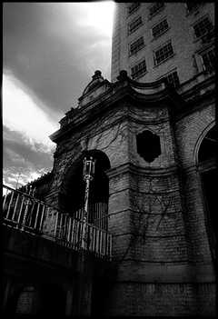 Baker Hotel bridge and entrance, Mineral Wells, Texas