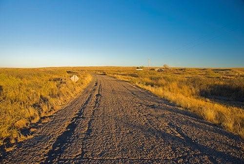 Rooute 66 original road surface near Endeen New Mexico