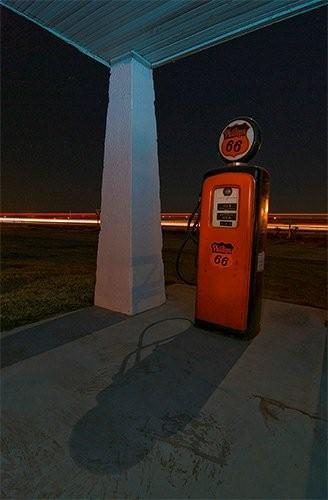 Phillips 66 gas pump at Lucille's filling station, Hydro, Oklahoma