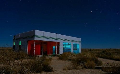 Route 66 abandoned gas station, Glenrio, Texas