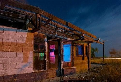 Abandoned gas station in McLean, Texas