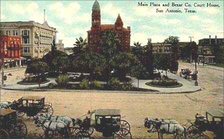 Main Plaza and Bexar County Courthouse, San Antonio, Texas  before 1910