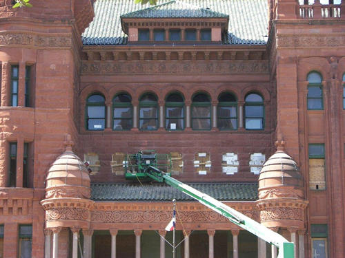 San Antonio TX - The 1897 Bexar County courthouse under restoration