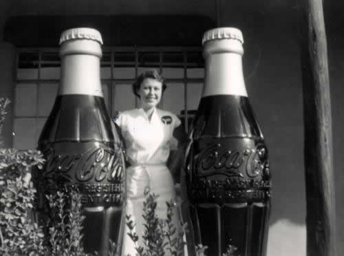 Coca Cola Bottles and Mary Ruth Gibson, 1953