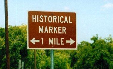 Historical marker sign