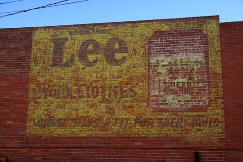 Lee Work Clothes  ghost signs, Hereford Texas