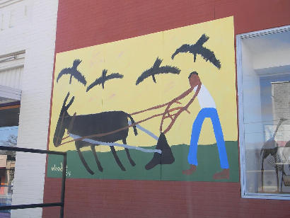 Florida, Alabama - Mural of Plowman with Mule