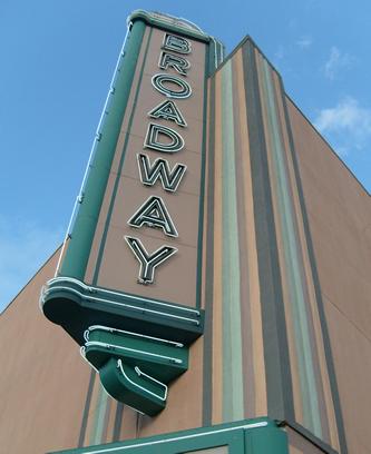 Broadway Theatre neon sign, Alamo Heights TX 