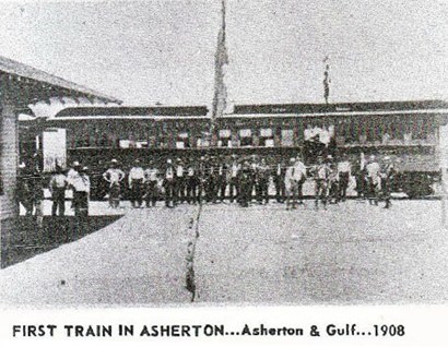 Asherton, TX - First Train Asherton & Gulf 1908