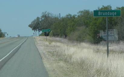 Brundage Tx Road Sign